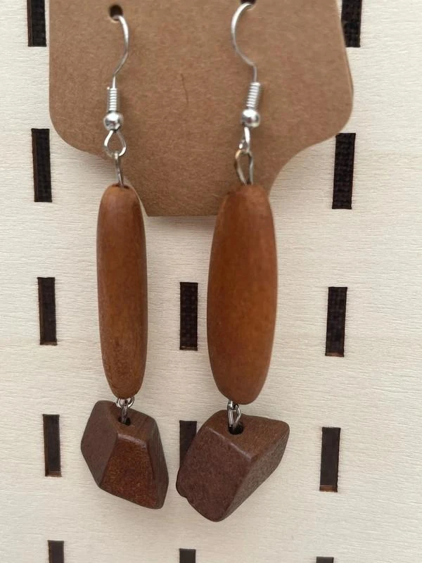 Boucles d’oreilles en bois modèle 13